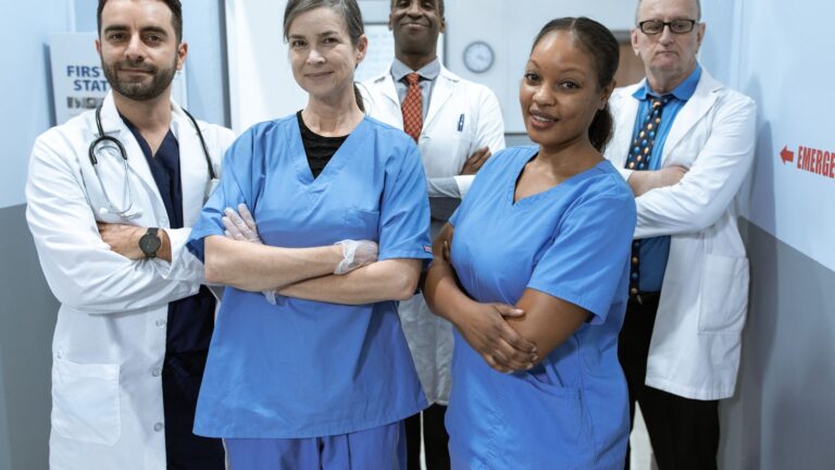 Team sanitario in una struttura ospedaliera